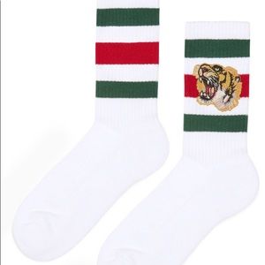 Gucci Stretch-Cotton Socks w/Tiger